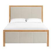 Bailey Upholstered Panel Bed in Natural, Queen - Barewood