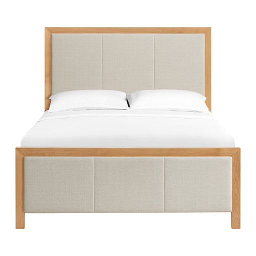 Bailey Upholstered Panel Bed in Natural, Queen - Barewood