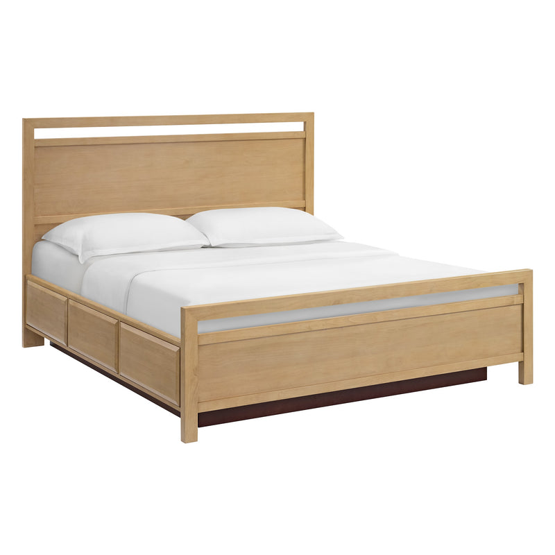 Virginia Storage Bed, King, in Latte - Barewood