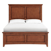McKenzie Premier Headboard in Glazed Antique Cherry, shown on the complete bed - Barewood