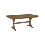 Arcadia Trestle Table, 42" x 72" solid top in Sandstone - Barewood
