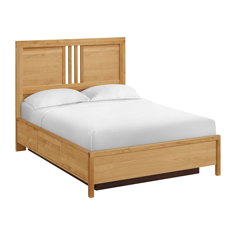 Bailey Storage Bed in Natural, Queen - Barewood