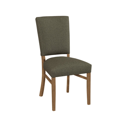 Sydney Side Chair in Bark with Surefire Dark Olive fabric - Barewood