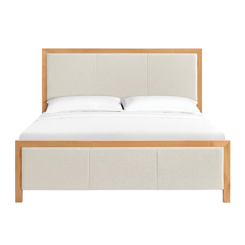 Bailey Upholstered Panel Bed in Natural, King - Barewood