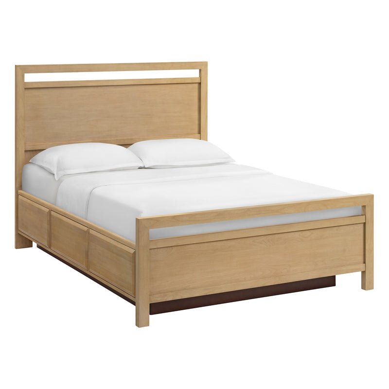 Virginia Storage Bed, Queen, in Latte - Barewood