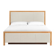 Bailey Upholstered Panel Storage Bed in Natural, King - Barewood