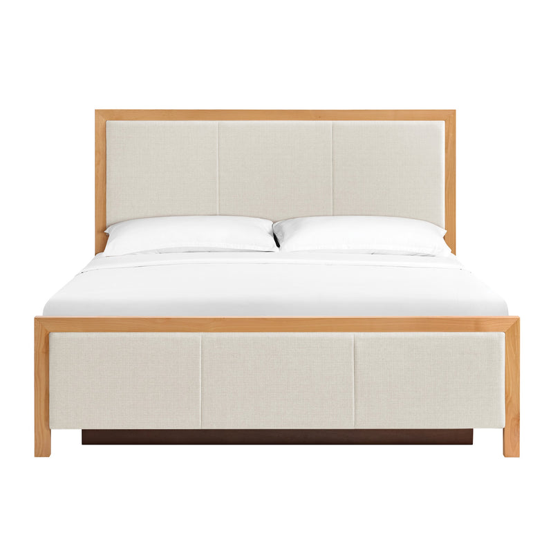 Bailey Upholstered Panel Storage Bed in Natural, King - Barewood