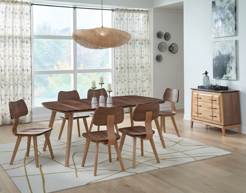 Addison Bureau with the Addison Dining Table and Addison Chairs - Barewood