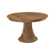Fluted Pedestal Dining Table - Barewood