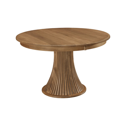 Fluted Pedestal Dining Table - Barewood