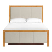 Bailey Upholstered Panel Storage Bed in Natural, Queen - Barewood