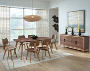 Addison 76" Credenza with the Addison Dining Table - Barewood