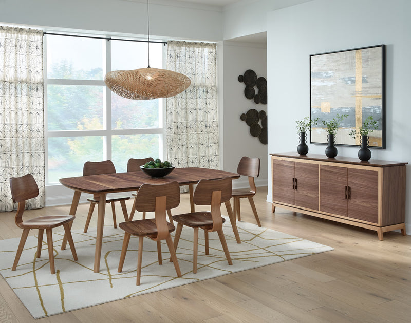Addison 76" Credenza with the Addison Dining Table - Barewood