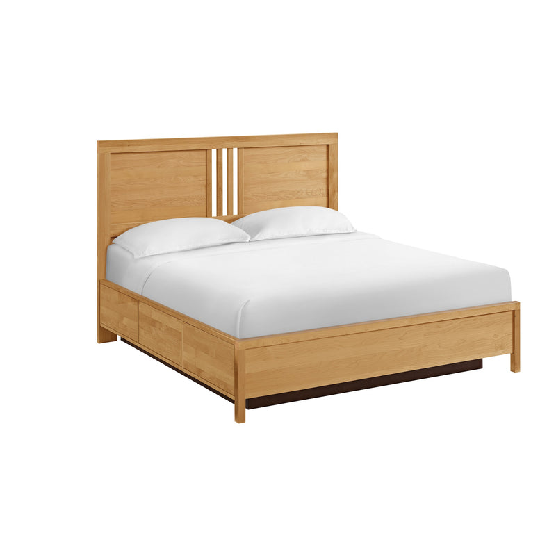 Bailey Collection Storage Bed in Natural, King - Barewood