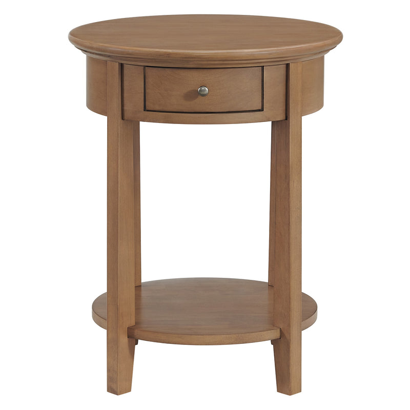 McKenzie Round Side Table in Pecan - Barewood
