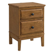 Virginia Small 2-Drawer Nightstand in Mocha - Barewood