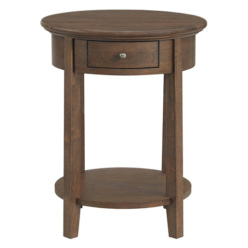 McKenzie Round Side Table in Java - Barewood