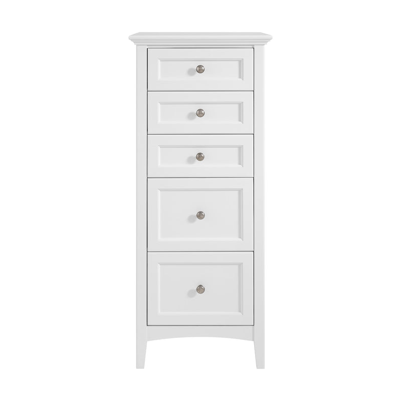 McKenzie 5-Drawer Lingerie Chest in Snowbound - Barewood