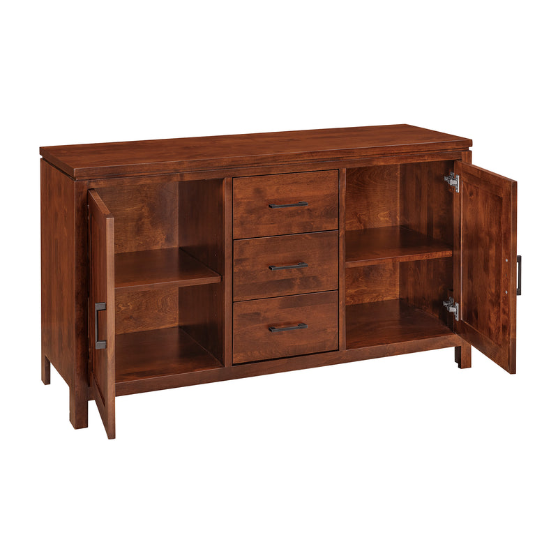 2 West Solid Wood Entertainment Console – 52" Alder Wood Media Console with Storage