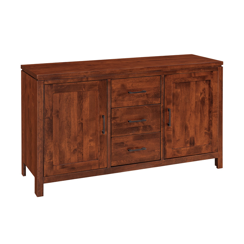 2 West Solid Wood Entertainment Console – 52" Alder Wood Media Console with Storage