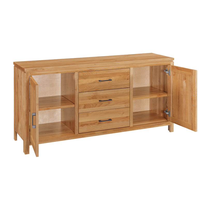 2 West Solid Wood Entertainment Console – 60" Alder Wood Media Console with Storage