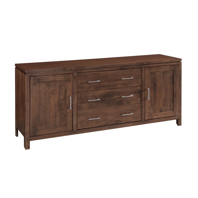 2 West Solid Wood Entertainment Console – 68" Alder Wood Media Console with Storage