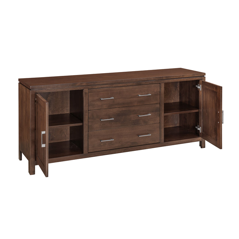2 West Solid Wood Entertainment Console – 68" Alder Wood Media Console with Storage