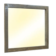 Loft Brown Mirror - reclaimed-look pine frame