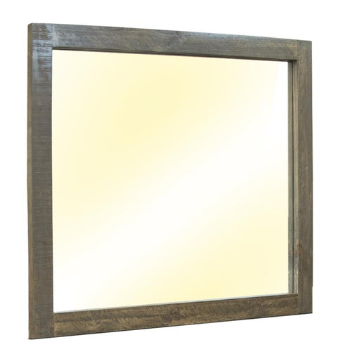 Loft Brown Mirror - reclaimed-look pine frame