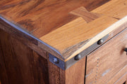 Parota cocktail table drawers