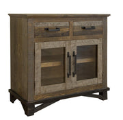 Loft Brown Server - reclaimed-look pine