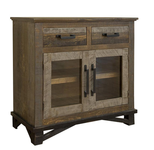 Loft Brown Server - reclaimed-look pine
