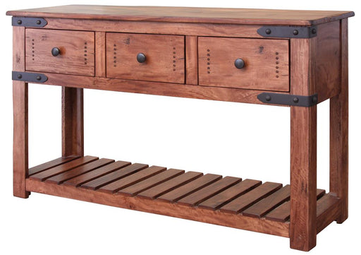 Parota 3-Drawer Sofa Table