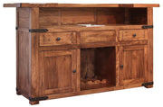 Parota Home Bar - storage detail