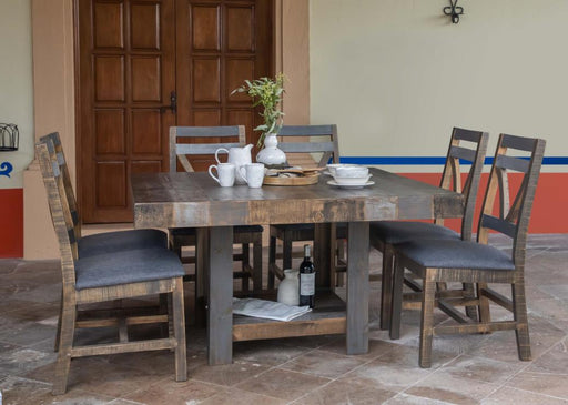 Loft Brown 54 Square Table styled