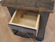 Loft Brown Chairside Table detail