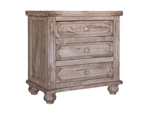 Aruba Nightstand in solid mango wood with sand drift finish
