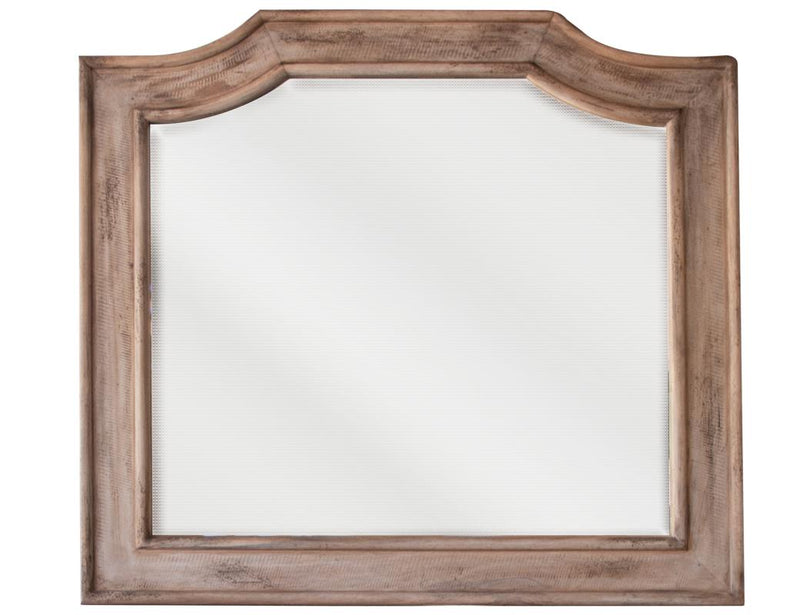 Aruba Mirror with solid mango wood frame in sand drift finish