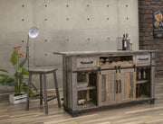 Loft Brown Home Bar with stool