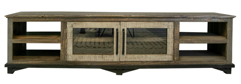 Loft Brown 93" TV Stand - hardware detail