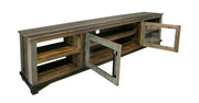 Loft Brown 93" TV Stand - door detail