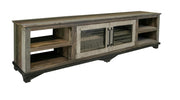 Loft Brown 93" TV Stand - shelf detail