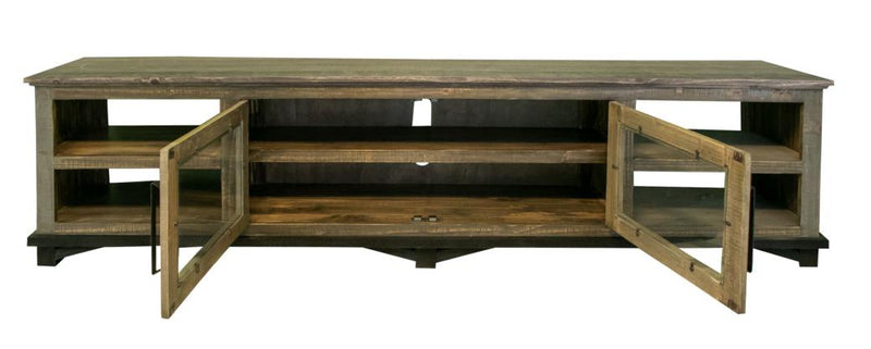 Loft Brown 93" TV Stand - finish detail