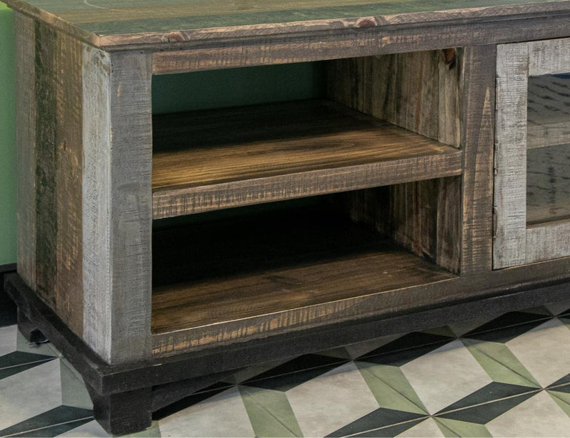 Loft Brown 93" TV Stand - grain detail