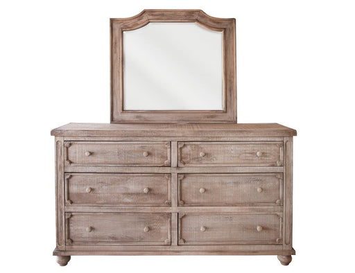 Aruba Dresser with mirror in bedroom setting