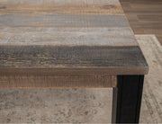 Loft Brown 65" Dining Table - top detail