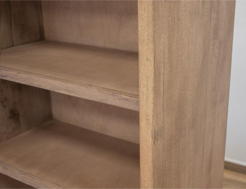 Natural Parota 5-Shelf Bookcase - base detail