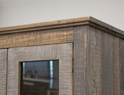 Loft Brown Display Cabinet - drawer detail