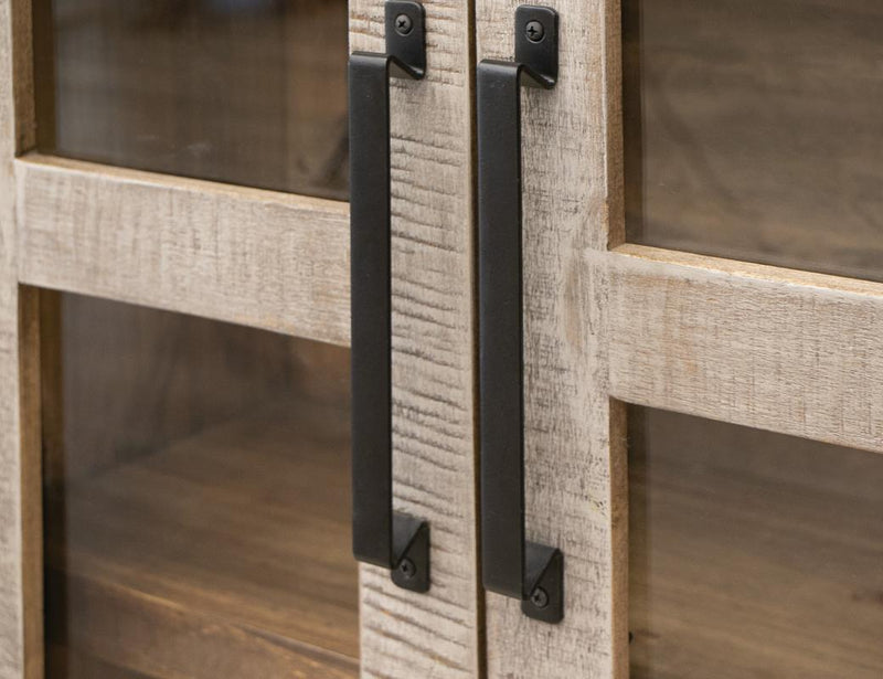 Loft Brown Display Cabinet - finish detail
