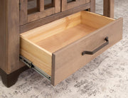 Natural Parota Display Cabinet - hardware detail